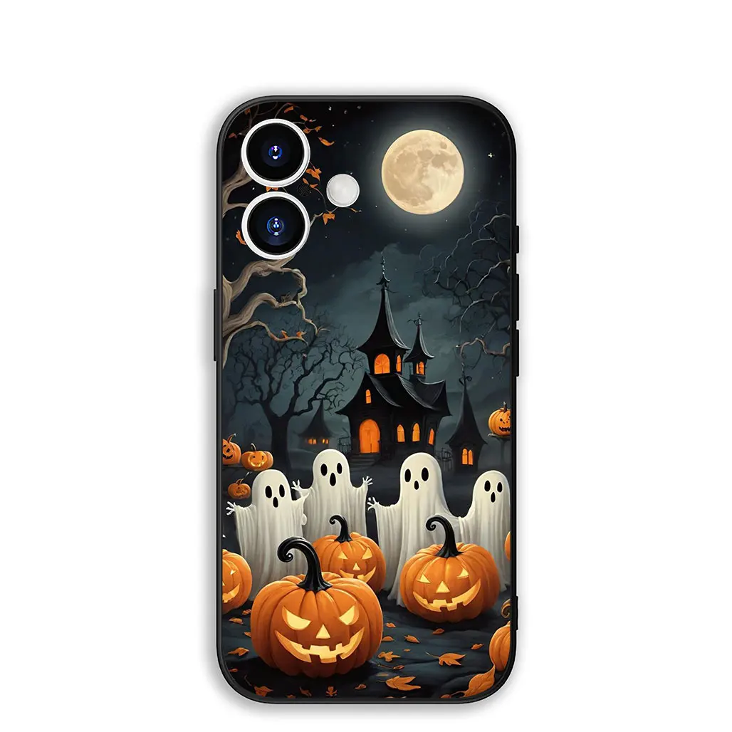 Little Ghost Halloween Pumpkin Flower Phone Case