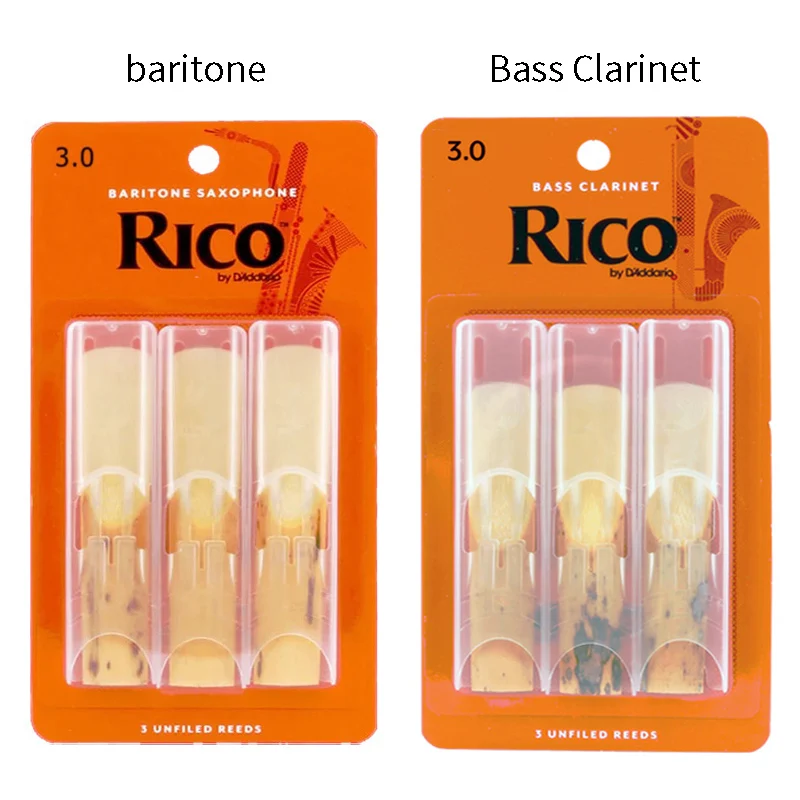 Saxophone Reeds Clarinet Accessories Saxophone Accessories USA Original D&rsquo;Addario RICO Orange Box Reeds Eb Alto Baritone Bb Soprano Tenor Barione Saxphone Bass Clarinet Classic