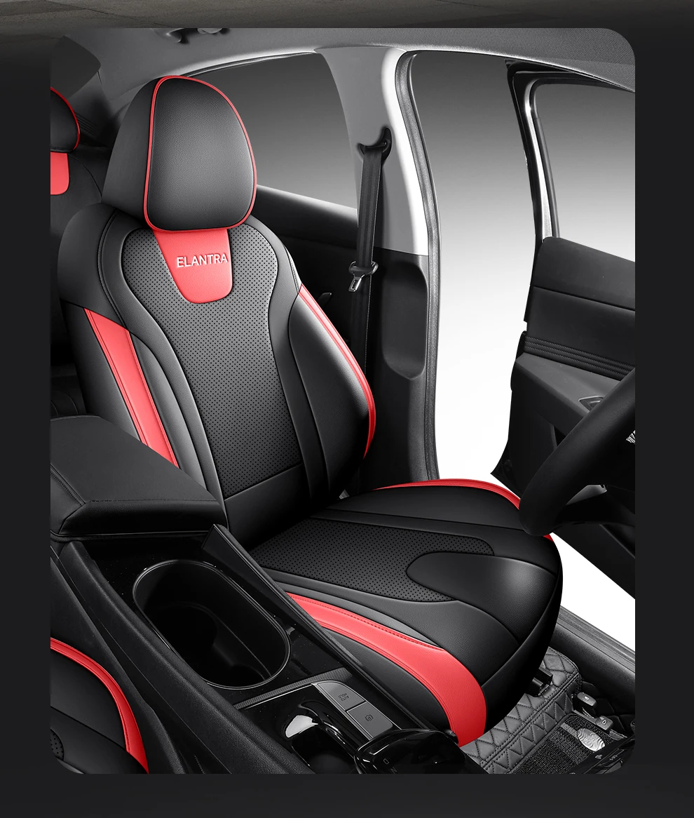 Custom Leather Car Seat Covers For Hyundai Elantra 2021~2023