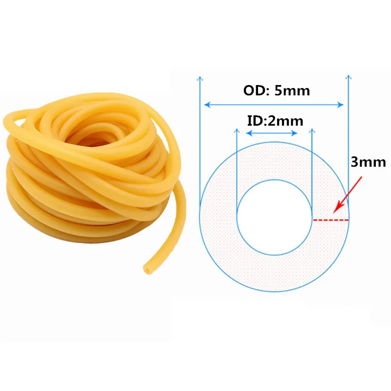 Natural Latex Rubber Tube Stretch Elastic Strapping Slingshot Replacement Band Catapults Sling fishing rope fishing line fishing rubber band Fishing Rope Line Tied Line