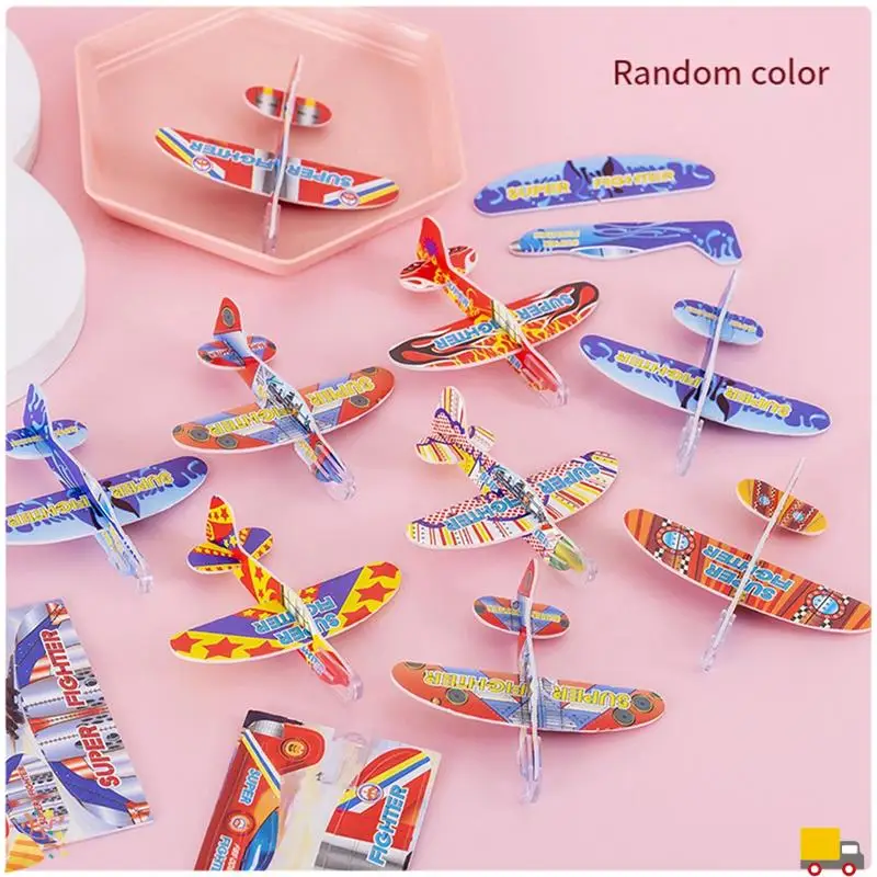 Hand Throw Flying Glider Planes Foam Airplane Game Toys For Kid Birthday Party Favors Baby Shower Pinata Fillers Easy Install