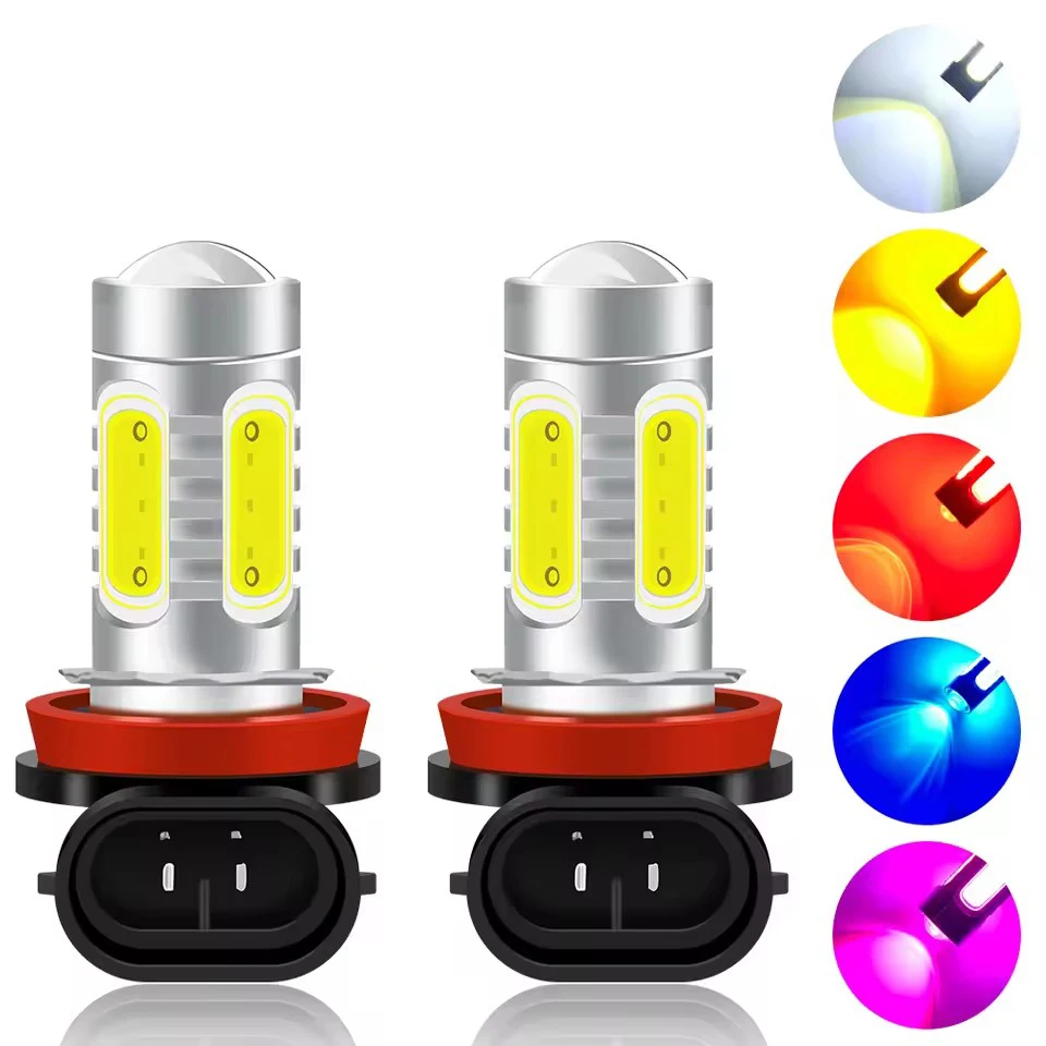 2PCS 1500LM 9005 9006 HB3 HB4 H8 H11 PSX24W P13W PSX26W H16 PS19W 고품질 COB LED 안개등 전구 화이트 옐로우 블루