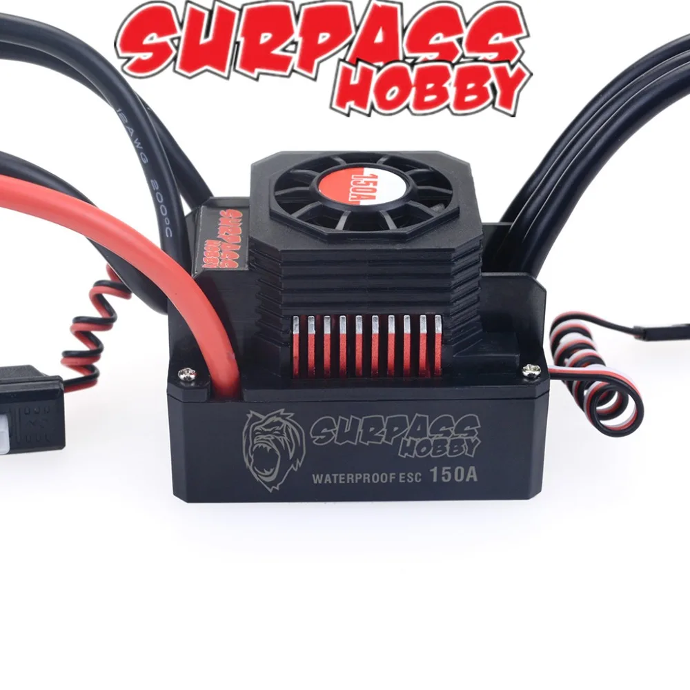 ESC Surpass 150A 3-6S Brushless Etanche pour RC 1/10 1/8 Buggy Monster