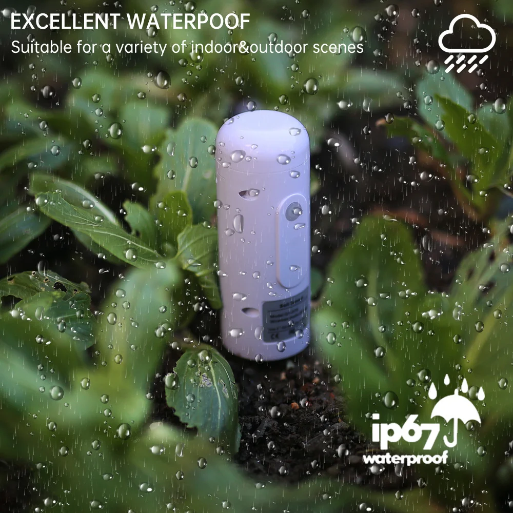 Thermometer Hygrometer Temperature And Humidity Meter Hygrometer Thermometer Soil Moisture Meter Temperature Sensor ZIGBEE Plant Monitor Outdoor Soil Temperature Meter Moisture Humidity Tester Sensor Garden Automation Irrigation TUYA Detector