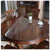 PVC Round Transparent Table Cloth, Waterproof， Oilprpoof , Soft Glass Tablecloth, Dining Table Protector. 1.0mm  (501) 3