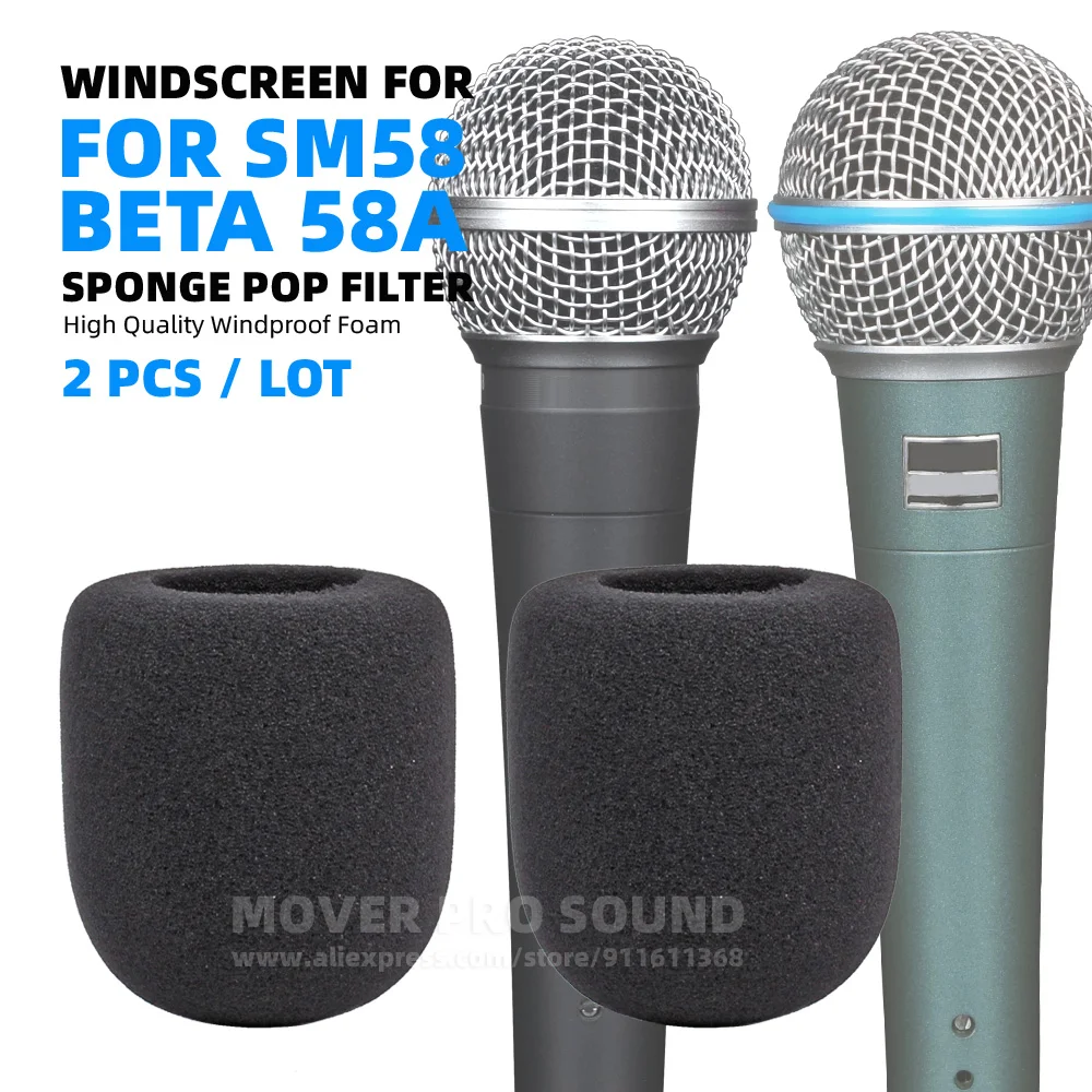 Espuma Shure Sm58 Pára-brisas Esponja de Microfone Dinâmico Filtro Pop Screen Mic Tampa Windproof Pára-brisa sm 58 58a Beta Beta58a