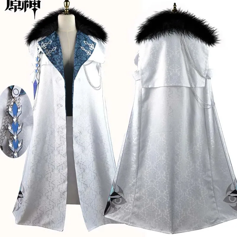 Costume Cosplay Fatui Harbinger Tartaglia Arlecchino Columbina Mantello SR Anime Abiti di Halloween Cappotto