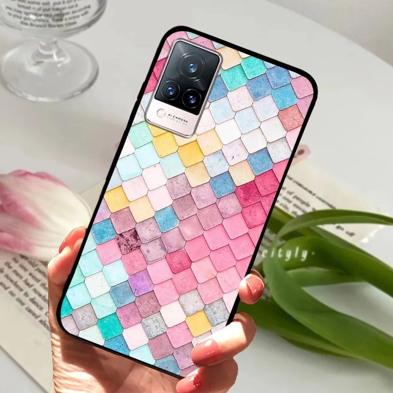 Soft Silicone Phone TPU Coque Cover for Vivo V21 Series - Protective s Shell