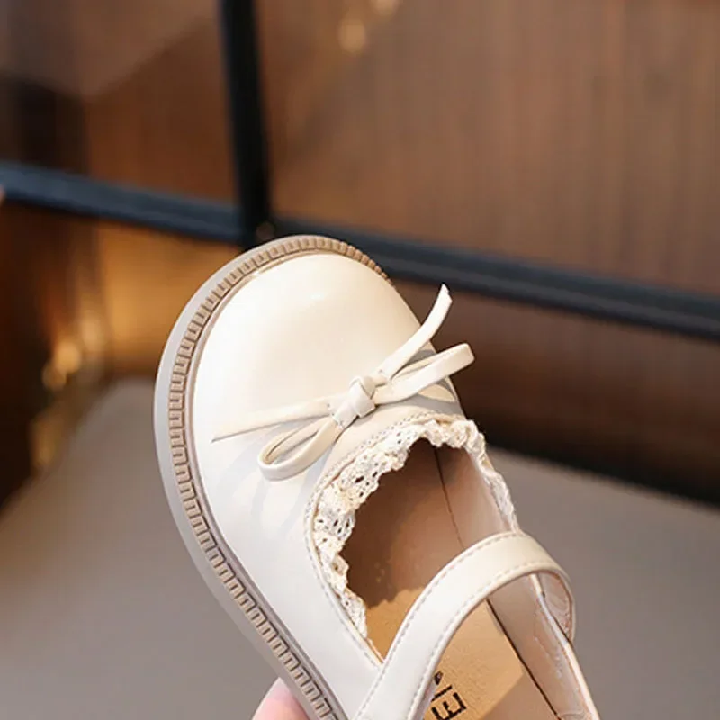 Jogerli Princess Shoes Baby Lace Ruffles Appealing Girls Student School Mary Janes Child Loafer Flats 5