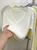 Korean Cardigan Women Thin Summer Casual Solid Feminino Sun-proof All-match Knitted V-neck Sweet Style Candy Color Basic Daily - Image 3