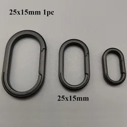 Sleek Titanium Alloy Keychain Pendant - Ultra Lightweight Men's Accessory Gift (25mmx15mm Black)