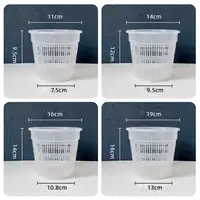 Meshpot Clear Plastic Orchid Pots For Flower Breathable Basin Orchid Planters Root Control Orchid Transparent Desktop Pot 5