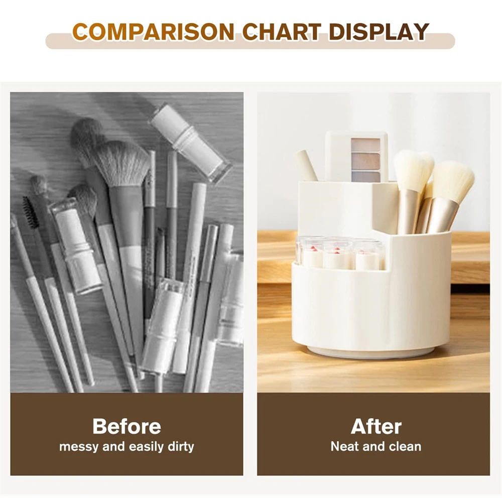 Brush Holder 360&deg; Swivel Makeup Brush Container Storage