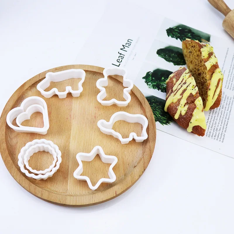Description Picture 6 of item6PCS/set Sugar Biscuit Press Stamp Embosser Cookie Cutter Biscuit Mold DIY Fondant Cake Mold Pastry Decor Baking Accesories