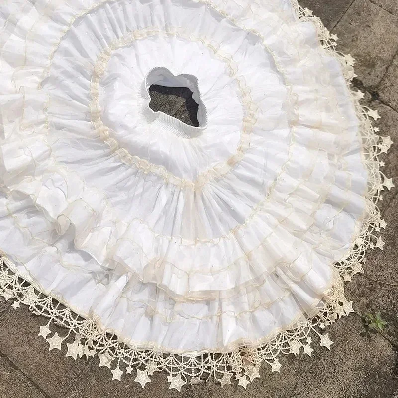 Star Petticoat Gorgeous Fish Bone Lolita Skirt Support Adjustable Daily Violence Carmen Skirt Women Mid-length Fluffy Underskirt
