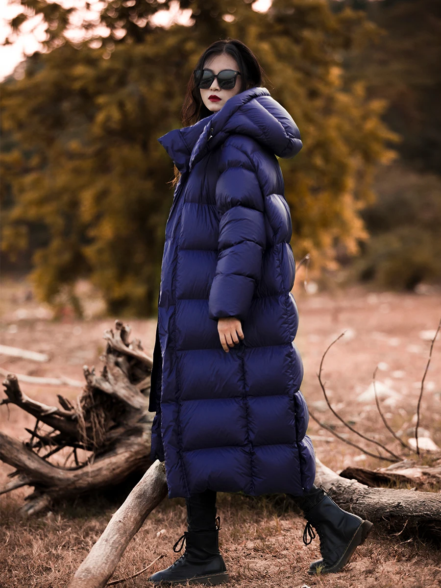 

-30 Degree Thick Warm Long Women Winter Coat Hooded Windproof Waterproof Down Jackets Goose Down Filling Fluffy Puffer Parkas