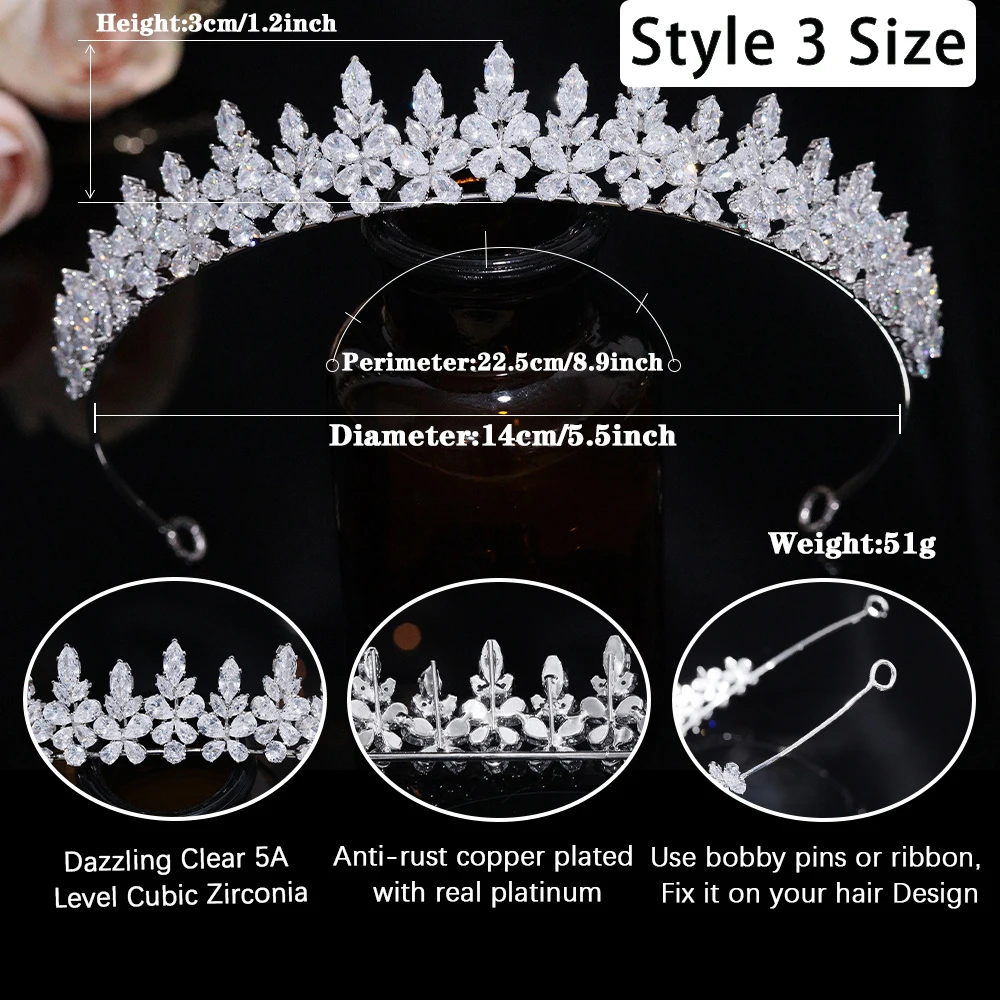 zircônia cúbica doce 16 cz pageant headpieces