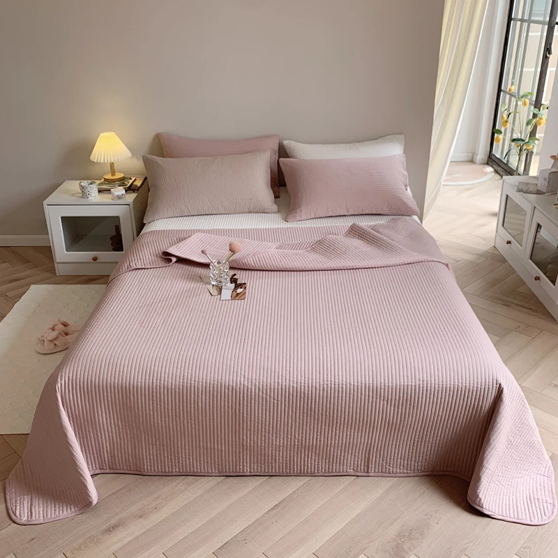 Cotton Bedspread Solid Color Quilt Double Bed Covers sofa blanket Bed Linen Quilted Bedspread cubre cama printed bedspread
