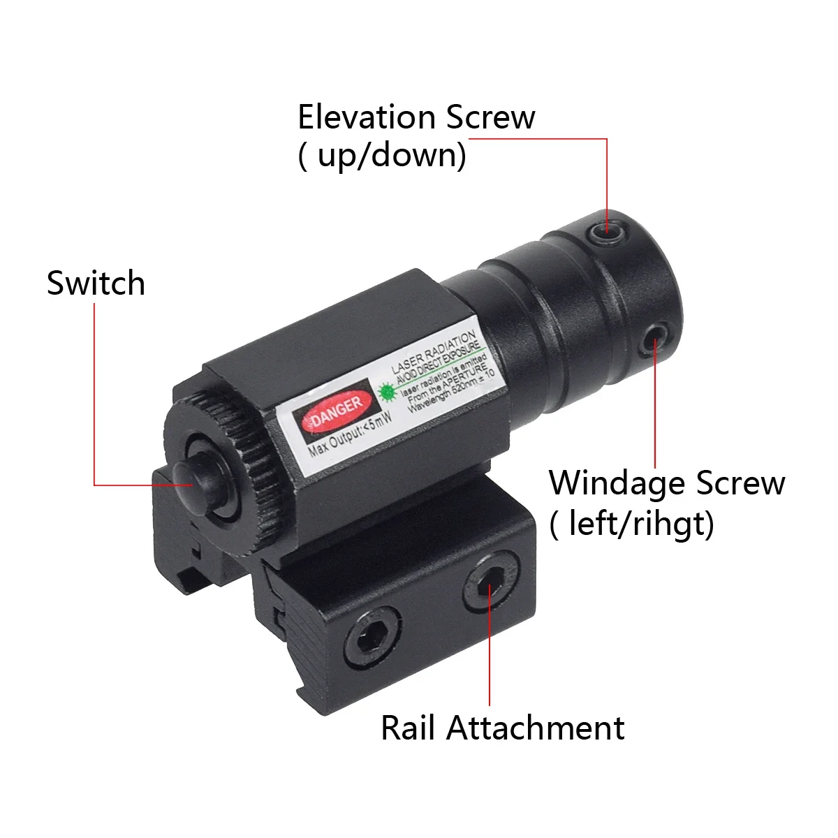 Tactical Red Green Dot Laser Sight For 20mm/11mm Rail Fit Glock 17 Taurus G2C Pistol Handgun Airsoft Aiming Hunting Gun Laser