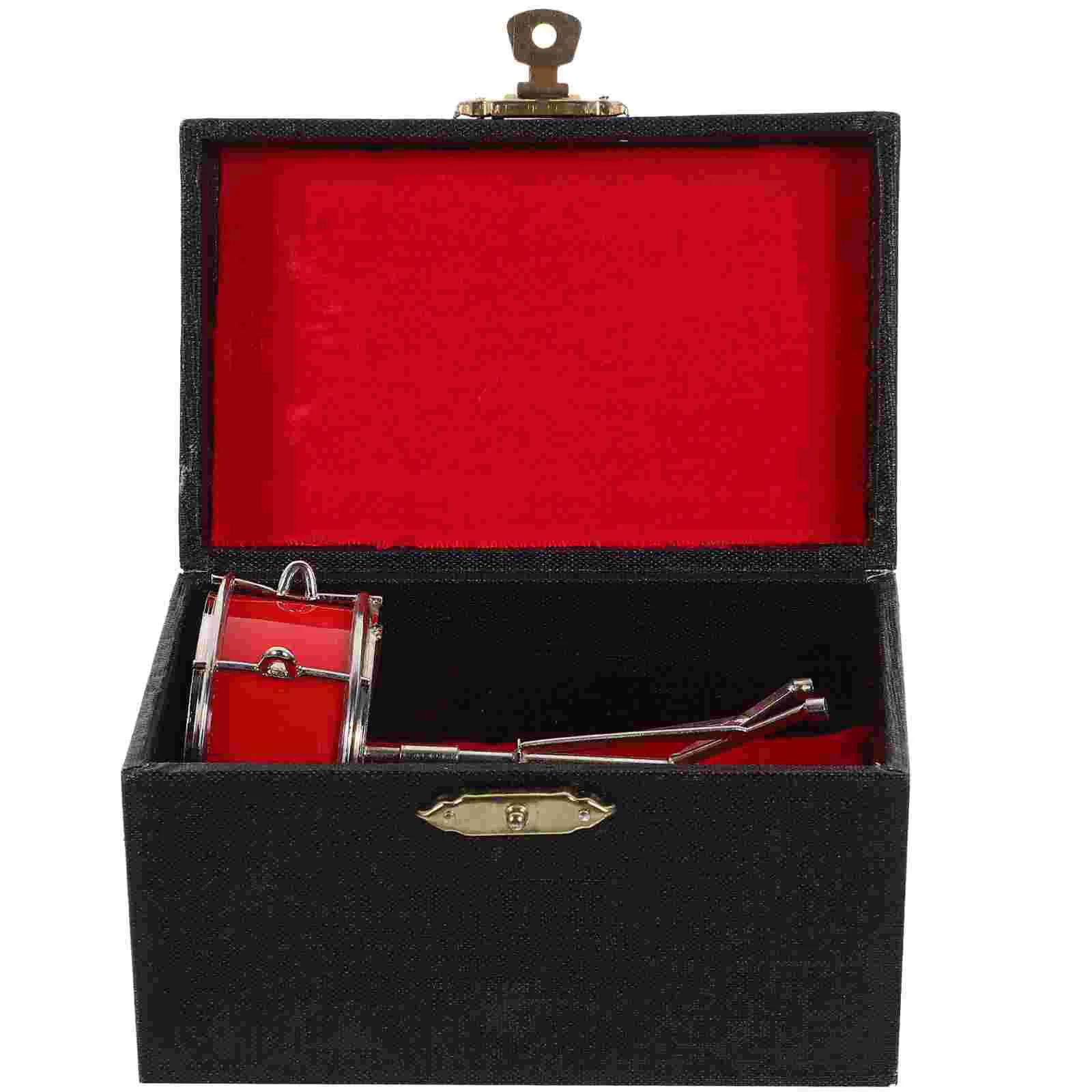

Miniature Musical Instrument Realistic Ornament Retro Simulation Drum Model Table Decoration