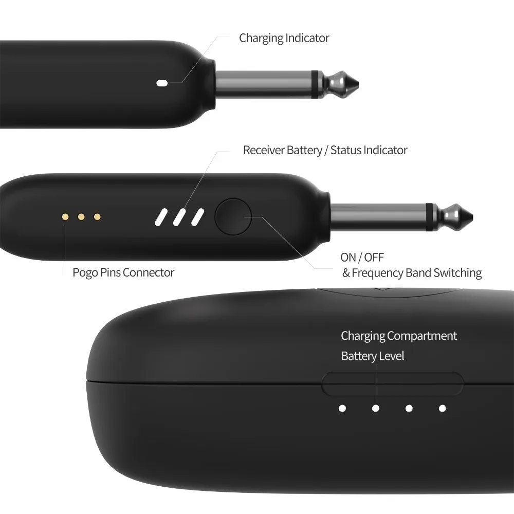 Enya WB1 Wireless Guitar System UHF 3.0 Audio Wireless Guitar Transmitter and Receiver For Electric Instrument For Bass