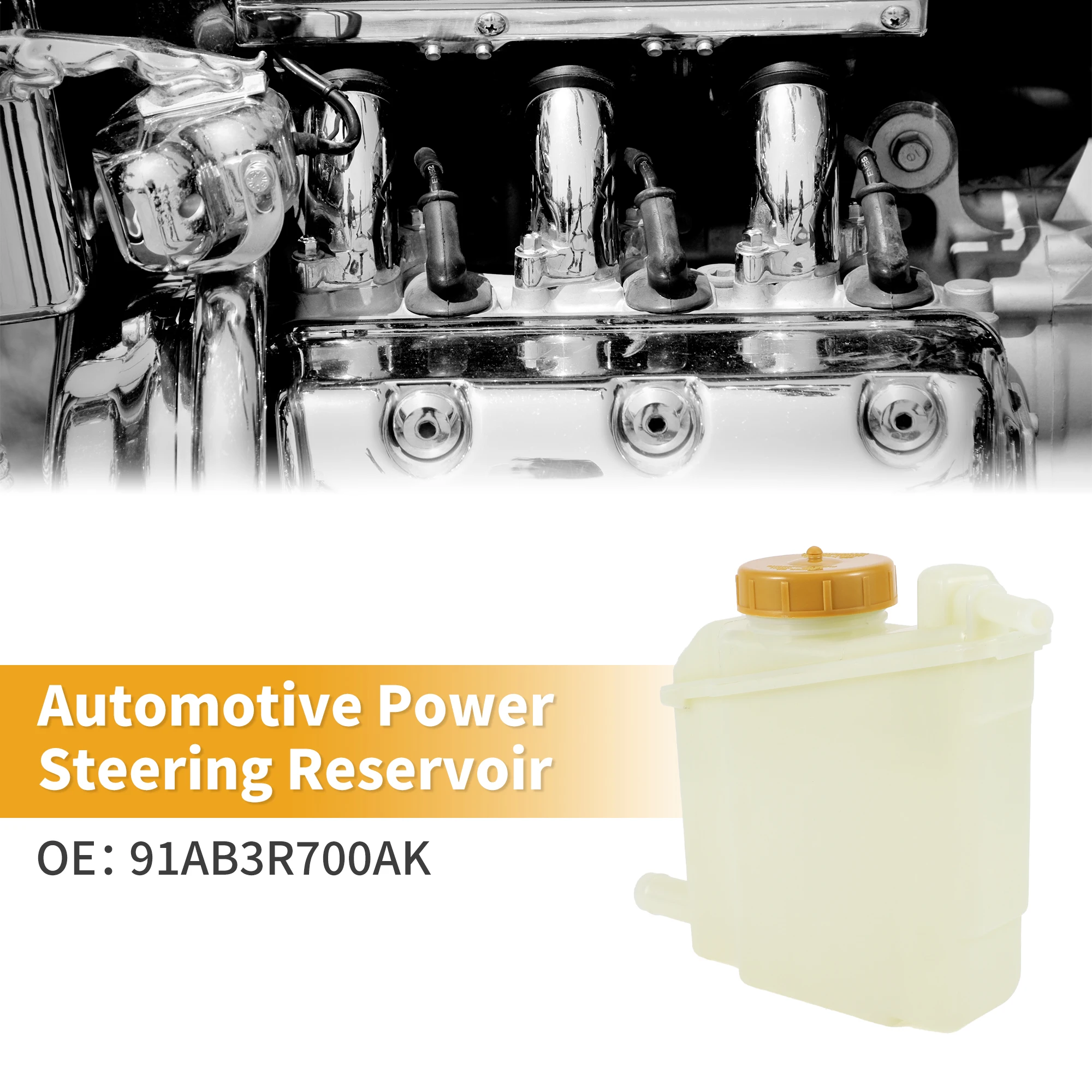 Automotive Power Steering Reservoir No.91AB3R700AK for Ford Escort 1993-1999 UXCELL