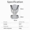INSULAR 3 In 1 Baby Carrier Multi-functional Child Waist Stool Breathable Waist Stool With Hip Seat Front Hold Portable 0-2Y 6