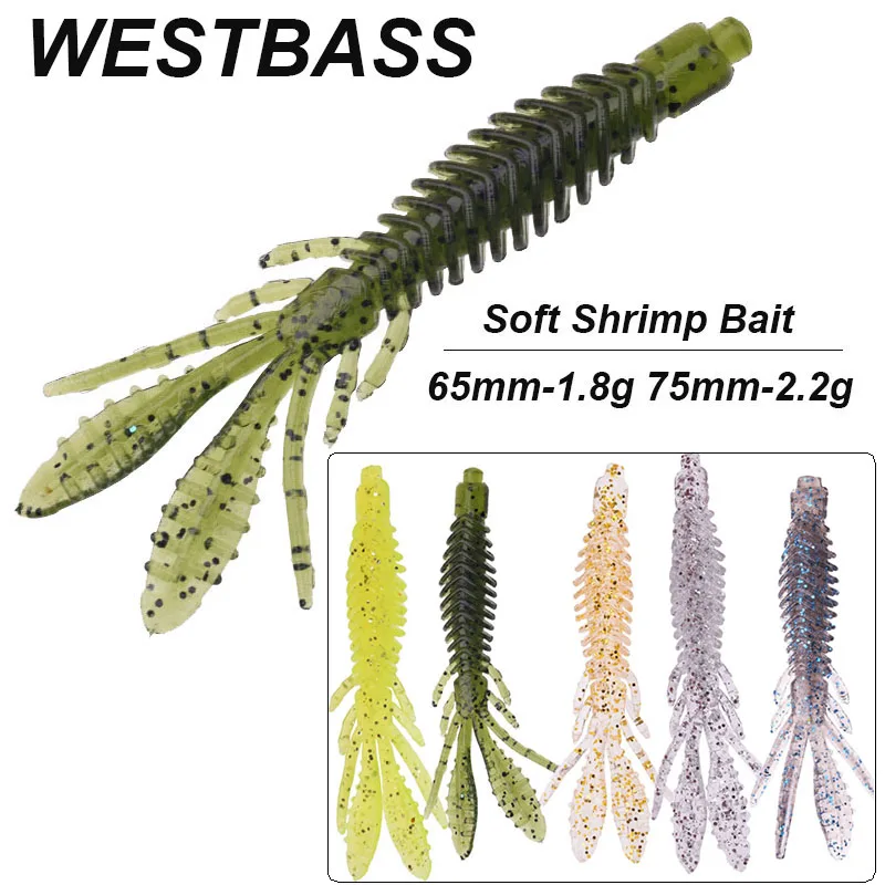 ワイストバス-釣り用のソフトシリコンベイトのセット,魚を捕まえるためのルアーのパック,シリコンワームベイト,1.8g-2.2g,5個