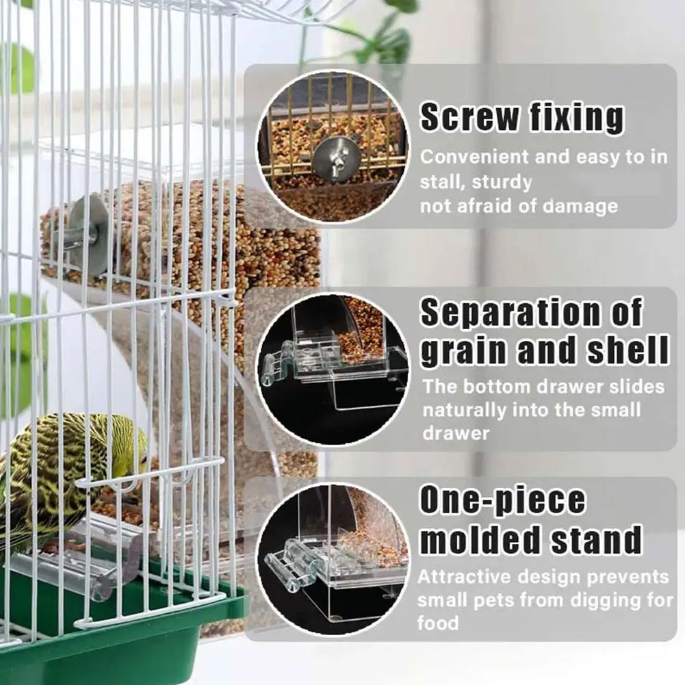 Automatic No-spill Transparent Bird Feeder