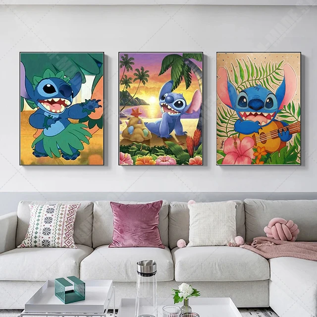 Canvas Painting Disney Cartoon charters Lilo & Stitch Gifts Home Decoration  Wall Art Posters Prints Bedroom Kids Room Decor