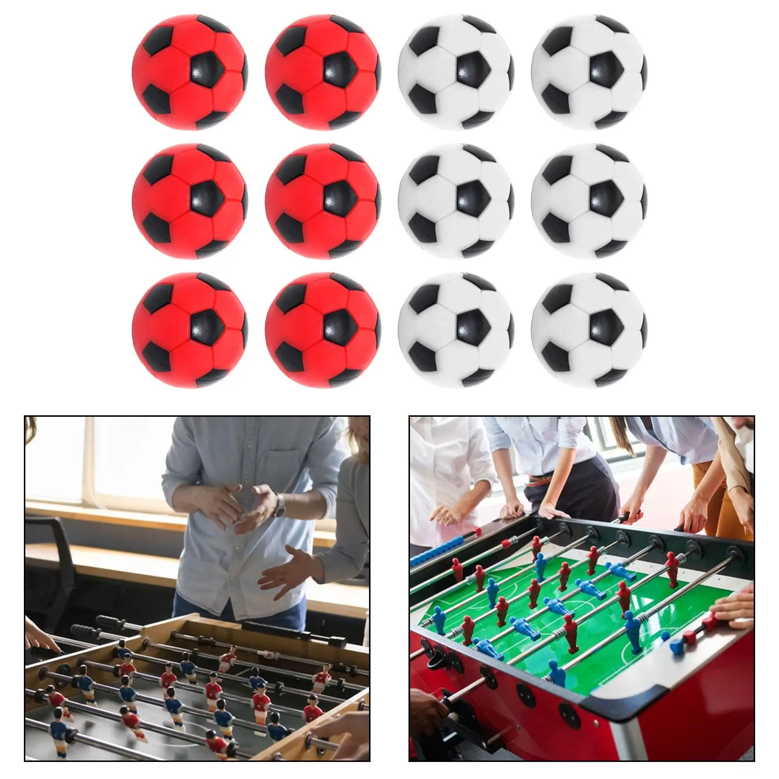 

12Pcs Foosball Balls Official 36mm for Tabletop Game Match Toy Party Games