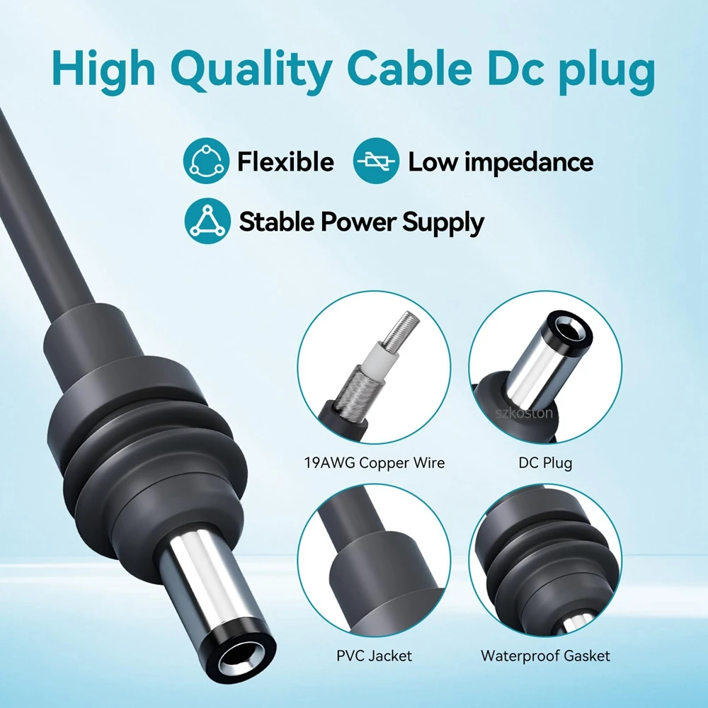 DC Power Cable Replacement for Starlink Mini for Makita Battery Charger Adapter Plug and Play 1M power cable power adapter