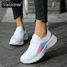 Valstone-zapatos ligeros que combinan con todo para mujer, calzado informal antideslizante para caminar, zapatillas resistentes al desgaste para exteriores, planos de talla grande