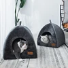 Foldable Dual-use Triangle Cat Nest Closed Cat House Pet Nest Warm and Thickened Deep Sleep Dog Nest Pet Supplies Closed Cat Bed 6