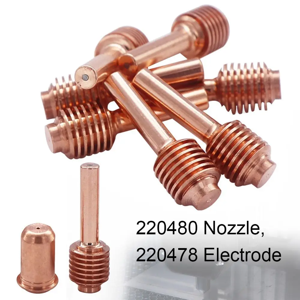 

220478 Electrode Plasma Cutter Electrode Tips Universal Durable Extended Consumables 220480 Nozzle Nozzle Electrode