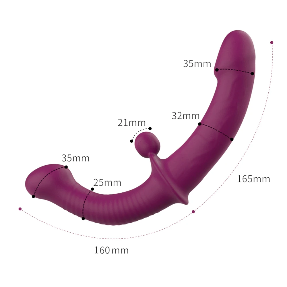 Dildo Strapless Strapo Vibratore G Spot Doppia testa Vibratig 10 Velocità Aal Massaggiatore per la Prostata Giocattolo del Sesso per Co_voghion.com