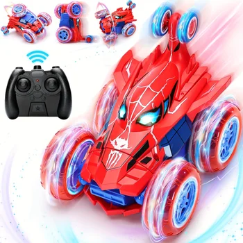 Auto telecomandata, fantastica auto telecomandata ricaricabile per acrobazie, dotata di funzione di rotazione a 360 gradi, sistema di trazione integrale e