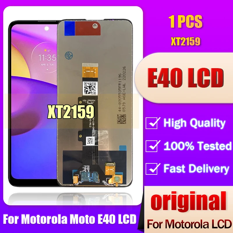 Kit Schermo LCD Con Telaio Per Motorola Moto E30/E40 – IPS 6.5'' 720x1600, Con Strumenti, Nero, Sostituzione