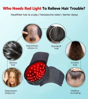Bonnet de croissance capillaire à lumière rouge LED, lumière de santé, anti-chute de cheveux, réduit l'anxiété et les migraines, détente du cuir chevelu, chauffant, favorise le métabolisme du cuir chevelu 5