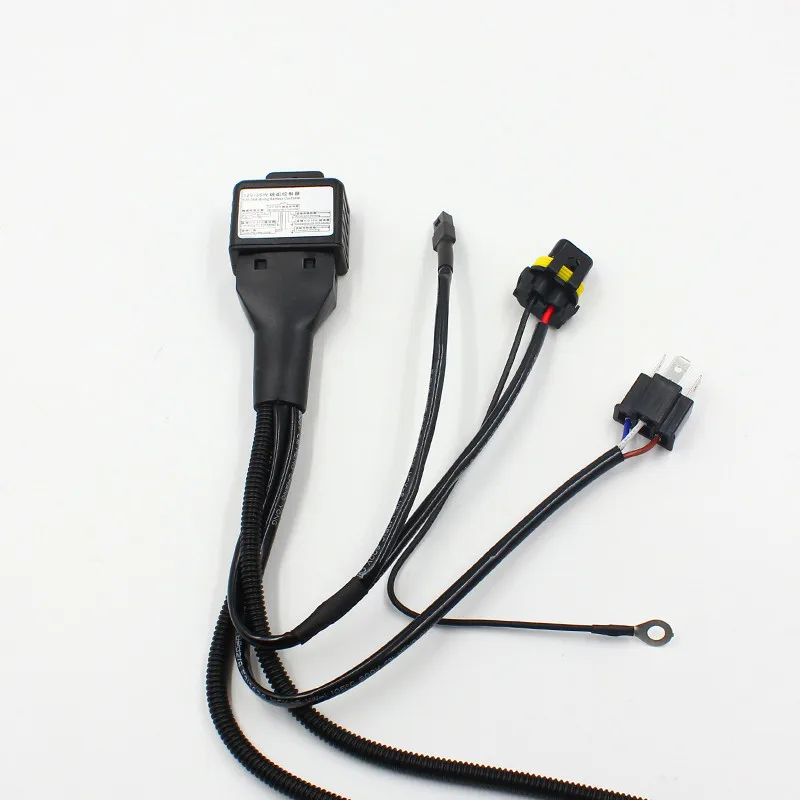 Rockeybright 35W 55W hid wire adapter extension cable H4 9003 h13 9004 9007 Car Headlight Retrofit hid bixenon projector lens