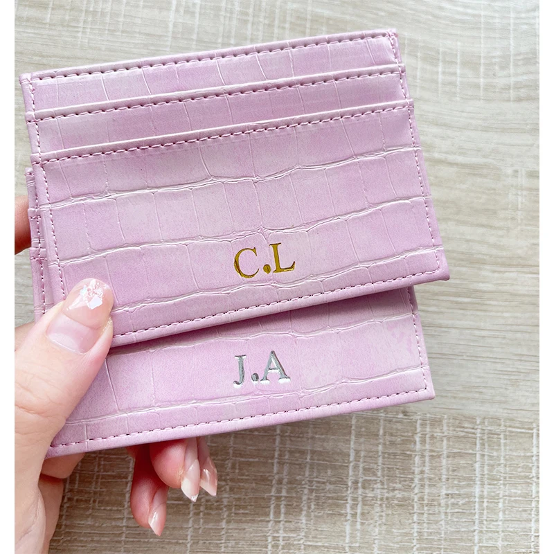 Wallet Card Holder Leather Wallet Credit Card Wallet Credit Card Holder Card Holder Card Wallet Id Card Case Business Card Holder Id Card Holder Document Card Wallet Wallet Card Bag Custom Letters Men PU Leather Credit Card Holder Personalize Initials Slim Card Wallet Monogram Name Case Women DIY Present