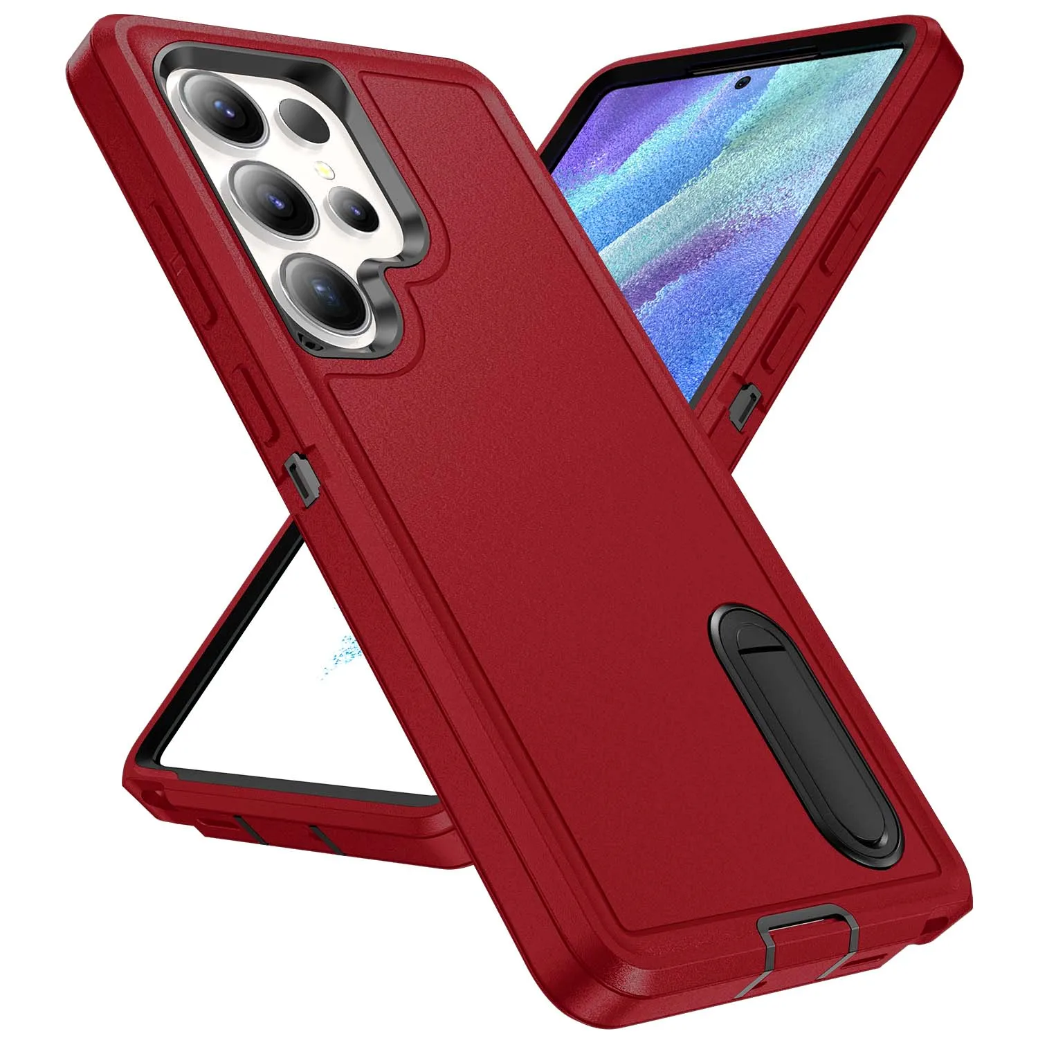 Durable Full Body Shockproof Rugged Kickstand Case with Anti-Scratch Protection