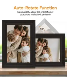 10.1-Inch WiFi Cloud Digital Photo Frame with Touch Screen and 32GB Storage - UK Plug (Black)
