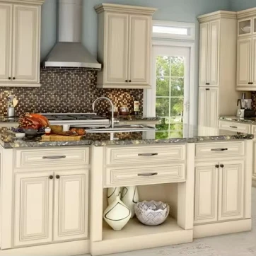 Whole Home Design Solid Wood High Quality Luxurious European Style Kitchen Cabinets Modular Cupboards Made In China