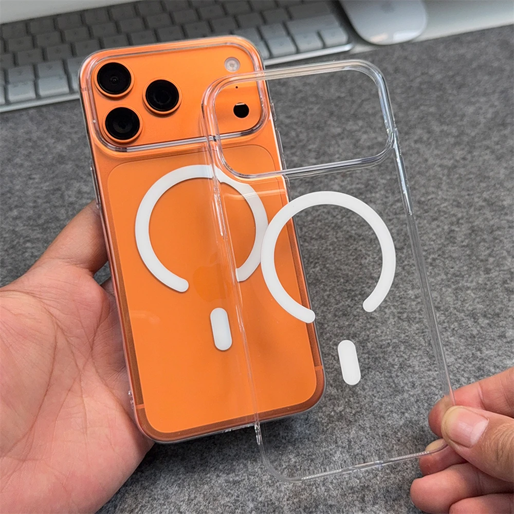 Ultra Thin Transparent Magnetic Case with Magsafe Compatibility