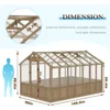 8' x 14' Wooden Greenhouse for Outdoor, Heavy Duty Green House with Ventilated Window and Lockable Door, Walk-in Greenhouse 6
