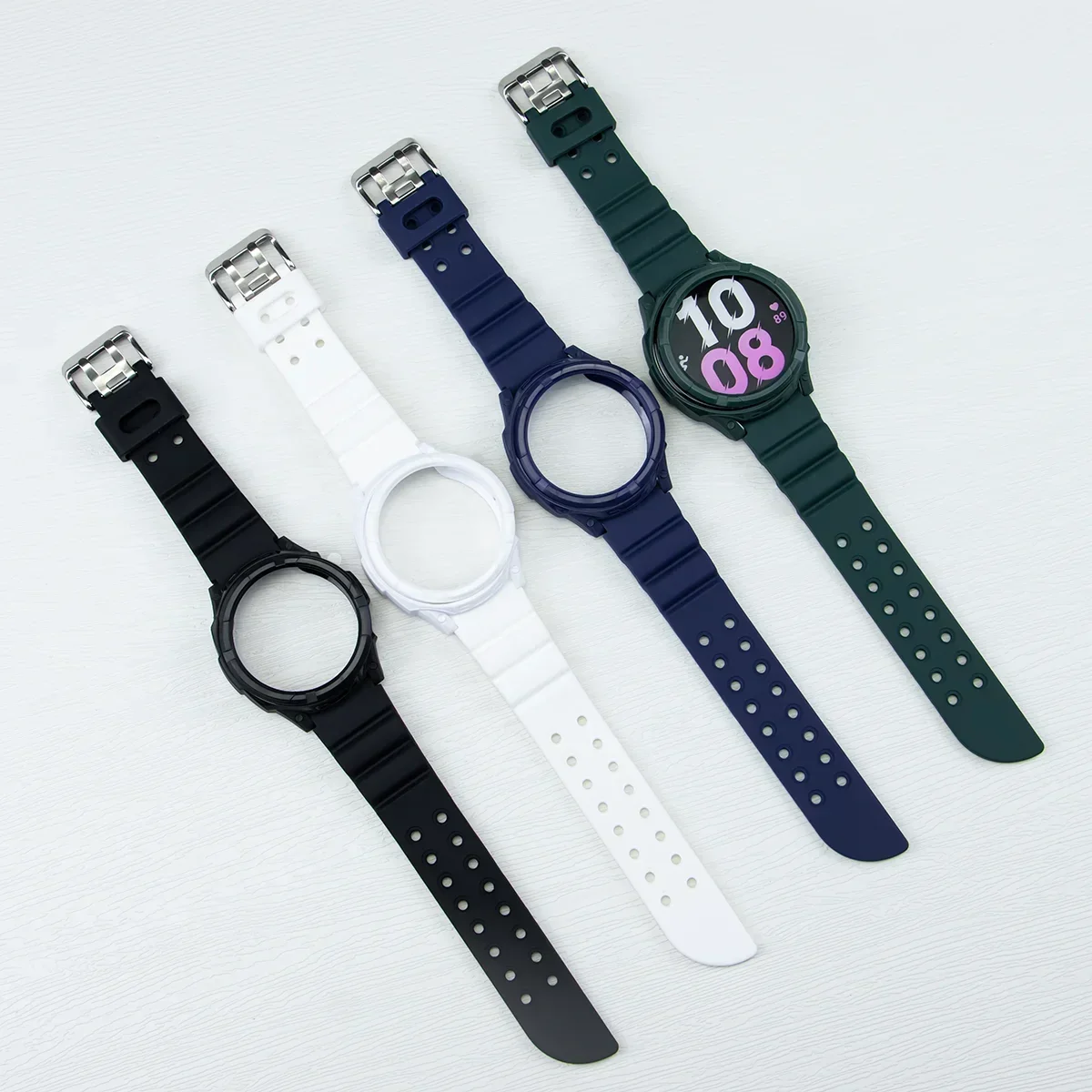 Silicone Strap and Protective Case Cover for Smartwatch Modification Kit