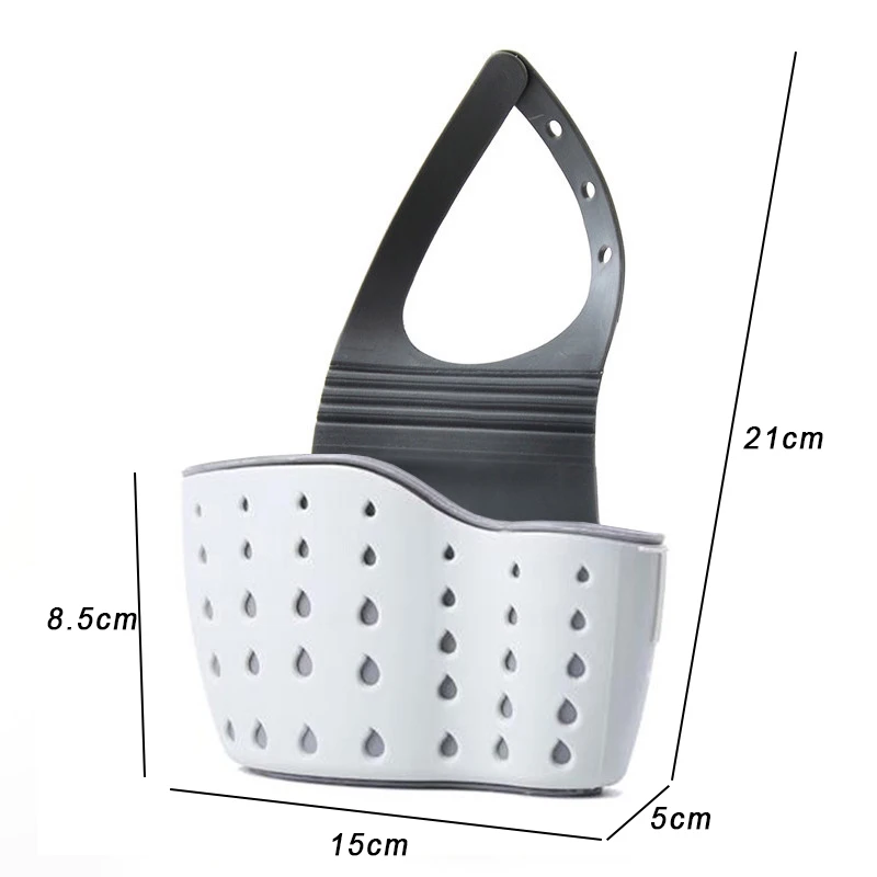 Kitchen thickened double sink bag sink plastic drain basket storage hanging basket storage rack drain rack