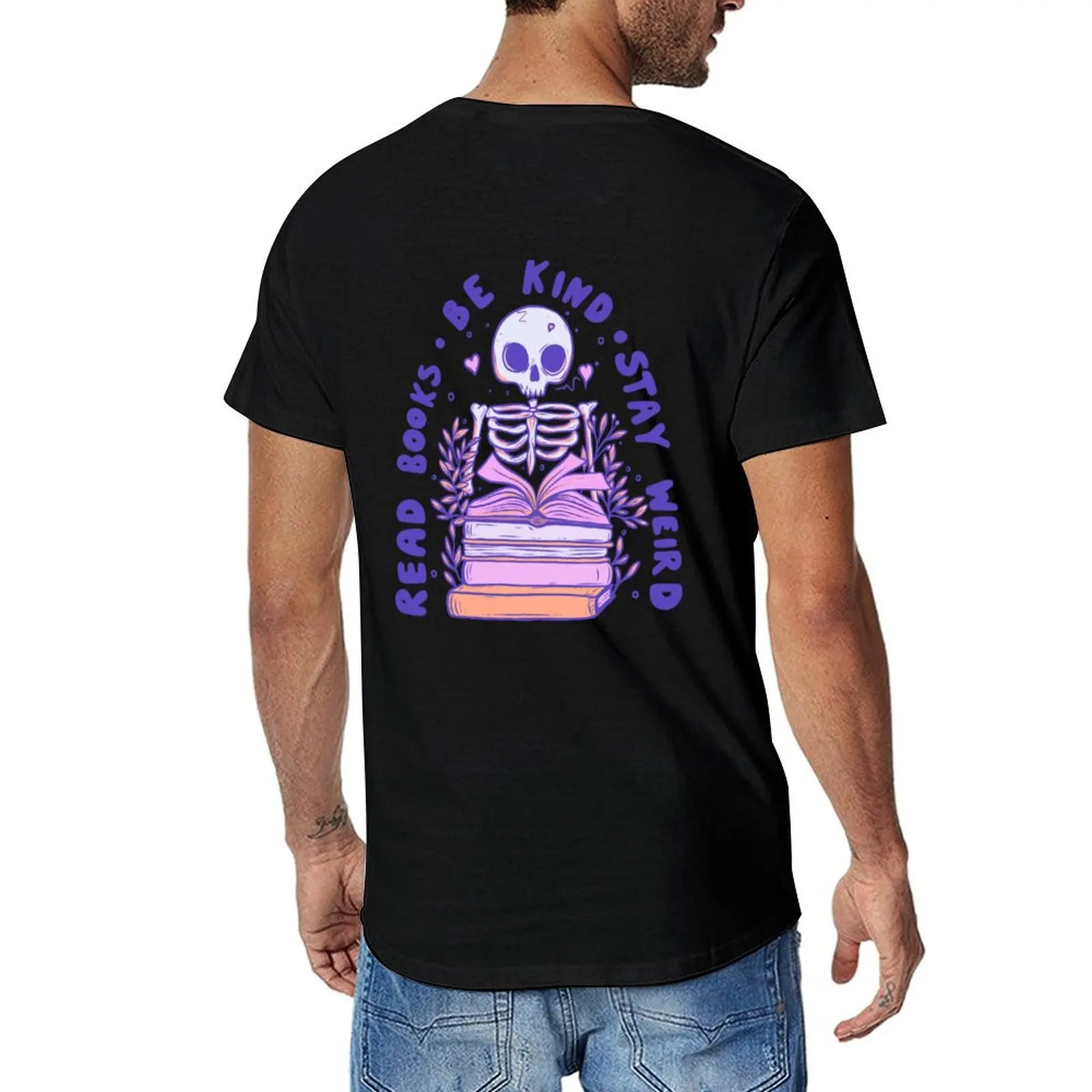 

Read books be kind stay weird T-Shirt funnys quick-drying oversized black t shirts for men