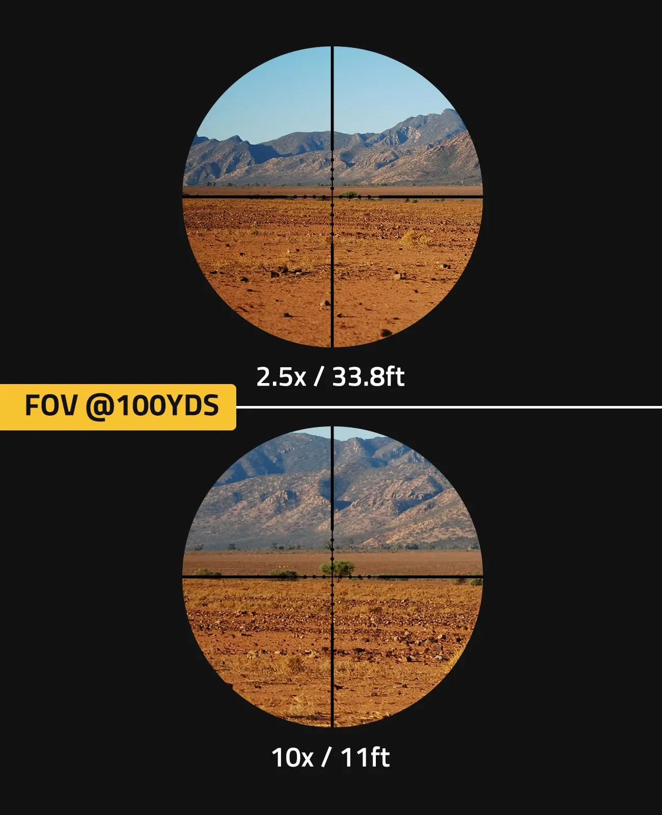 MidTen EagleFeather AO Rifle Scope Medium Long Range Scope with Red/Green Illuminated Mil-dot Reticle Front Parallax 1 inch Tube